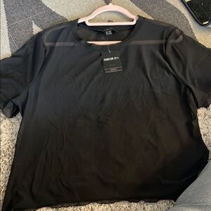 Forever 21 Mesh Black Crop Top